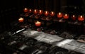 Candles lit church Royalty Free Stock Photo