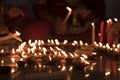 Candles are lit during Diwali festival