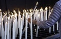 Candles lit lourdes