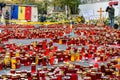 Candles Lit In Memory Of The 32 Dead People And 150 Wounded In The Fire At Club Colectiv Royalty Free Stock Photo