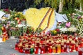 Candles Lit In Memory Of The 32 Dead People And 150 Wounded In The Fire At Club Colectiv