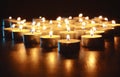 Candles lit at night to illuminate and leave behind the occurrence of the night