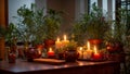 Candles the living room, burning glass sofa leisure leisure modern glass