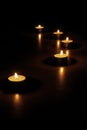 Candles At Night Royalty Free Stock Photo