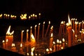 Candles in orthodox christian church Royalty Free Stock Photo