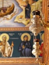 Candles in an orthodox church Royalty Free Stock Photo