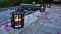 Candles on pool deck