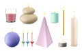 Candles Realistic Set Royalty Free Stock Photo