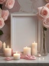 candles and rose candle and roses candle and rose