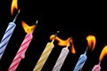 Candles in a row Royalty Free Stock Photo