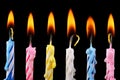 Candles in a row Royalty Free Stock Photo