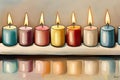 7 candles in a row - Vintage Style