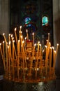 Candles at Saint Titus church in Heraklion, Crete Royalty Free Stock Photo