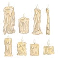 Candles set vector Royalty Free Stock Photo