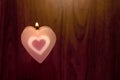 Candles shape heart Royalty Free Stock Photo