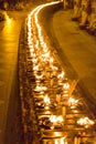 Candles in the Shwedagon pagoda, Yangon, Myanmar Royalty Free Stock Photo