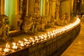 Candles in the Shwedagon pagoda, Yangon, Myanmar Royalty Free Stock Photo