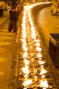 Candles in the Shwedagon pagoda, Yangon, Myanmar Royalty Free Stock Photo