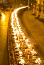 Candles in the Shwedagon pagoda, Yangon, Myanmar Royalty Free Stock Photo