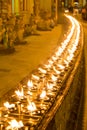 Candles in the Shwedagon pagoda, Yangon, Myanmar Royalty Free Stock Photo