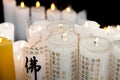 Candles in a temple Royalty Free Stock Photo