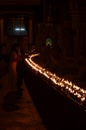 The candles are then respectively to worship pagoda.