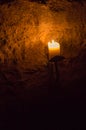 Candles in the vaults of Edinburgh Royalty Free Stock Photo