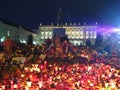 Candles in Warsaw (Presidential Palace) Royalty Free Stock Photo