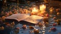 candles water book Royalty Free Stock Photo