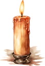 Candles Watercolor Clipart