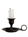 Candlestick with a candle extinguished Royalty Free Stock Photo