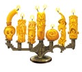 Candlestick and candles for Halloween