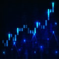 Candlestick chart abstract background