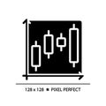 Candlestick chart black glyph icon