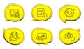 Candlestick chart, Document and Recovery photo icons set. Confirmed sign. Vector