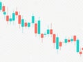 Candlestick chart isolated on white background Royalty Free Stock Photo