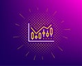 Candlestick chart line icon. Financial graph. Vector Royalty Free Stock Photo