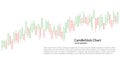 Candlestick chart for market presentation, report, advertising. Vector Illustration.