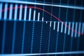 Candlestick chart showing a decreasing trend Royalty Free Stock Photo