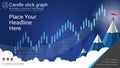 Candlestick and financial graph charts, Infographic presentations template. Royalty Free Stock Photo