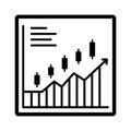 Candlestick glyph vector icon which can easily modify or edit