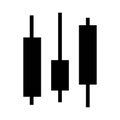 Candlestick icon. Charts pattern trading icon vector illustration isolated on white background. EPS 10 Royalty Free Stock Photo