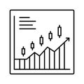 Candlestick line vector icon which can easily modify or edit Royalty Free Stock Photo