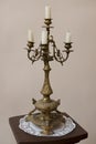 Candlestick in a rich ataman house. 19 century Royalty Free Stock Photo