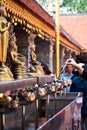 Candlestick in thai temple Royalty Free Stock Photo