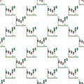 Candlestick vector Technical Analysis colored seamless pattern