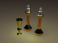 Candlesticks & bokal