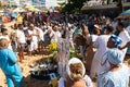 Candomble members are seen paying homage to Yemanja during the Rio Vermelho beach party