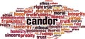 Candor word cloud Royalty Free Stock Photo