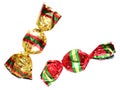 Candy or sweets wrapped into colorful foil
